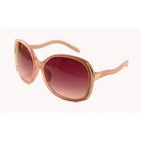 Stor flot retro solbrille i pink